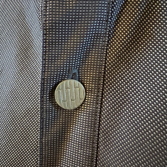 Men's Stubbs Western Wear Long Sleeve NWT Black Gray Banded Collar Shirt SZ 2XL - Picture 3 of 9